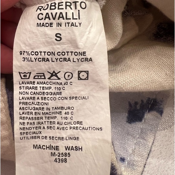 ROBERTO CAVALLI 🇮🇹 rare Vintage Floral zippered collored Brooch Jacket/Top - Picture 11 of 11